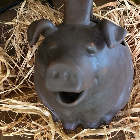 Pottery Barn Vintage Rustic Farmhouse Distressed Pig Pouring Pitcher 🐷 - Picture 11 of 17